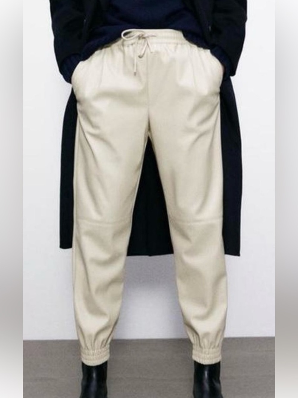 Lucy Paris faux leather jogger pant